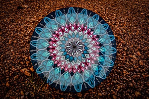 Mandala em pedras photo