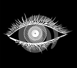 Mandala in Eye photo