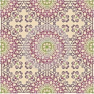 Mandala floral seamless pattern photo