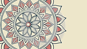 Mandala Floral Section, vector design Generative AI