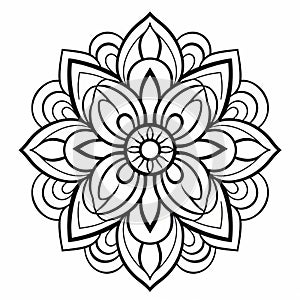 Mandala Flower Coloring Pages: Oriental Minimalism With Multilayered Dimensions