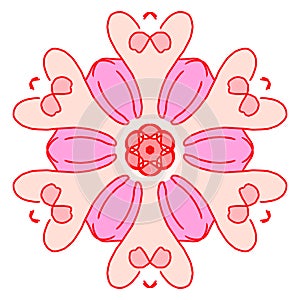 Mandala Flower for element ilustration icon