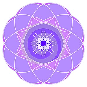 Mandala Flower for element ilustration icon