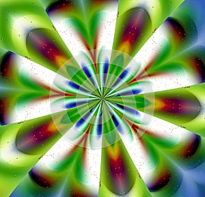 Mandala green shapes. Colorful image