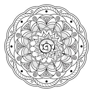 Mandala with hand drawn elements