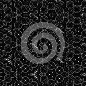 Mandala kaleidoscope black and white pattern background expolosion