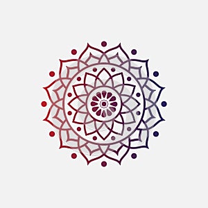 Mandala logo element template, suitable for spa, yoga, meditation and spirituality logos with vector eps format