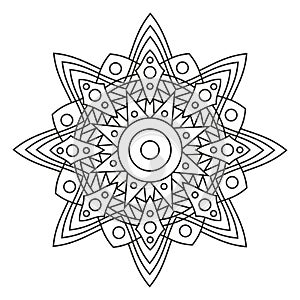 Blank mandala for coloring photo