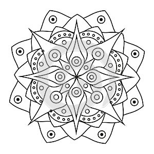 Blank mandala for coloring photo