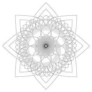 Blank mandala for coloring photo