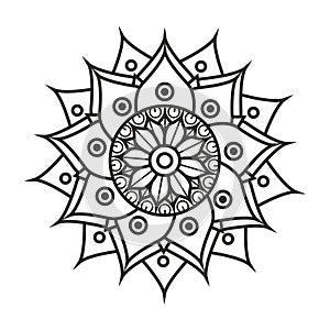 Blank mandala for coloring photo