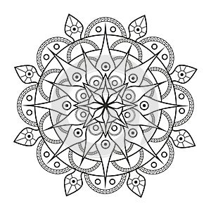 Blank mandala for coloring photo