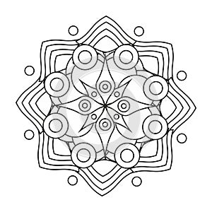 Blank mandala for coloring photo