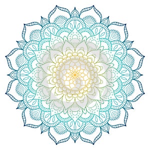 Mandala pattern colored background. Vector illustration. Meditation element for India yoga. Ornament for decorating a