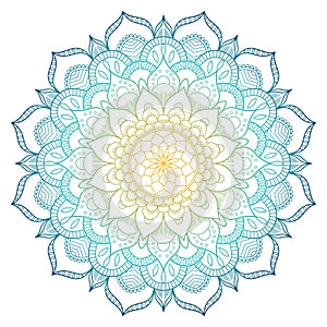 Mandala pattern colored background. Vector illustration. Meditation element for India yoga. Ornament for decorating a photo