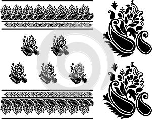 Mandala pattern design for textile industry with isolated background illustration