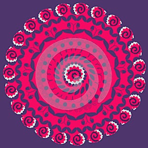 Mandala pattern vector. Bohochic background