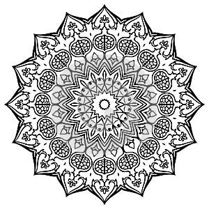 Mandala with pomegranates.