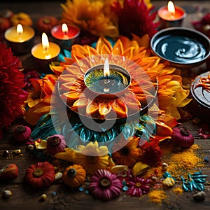 Mandala Rangoli Design for Dewali Background Wallpaper