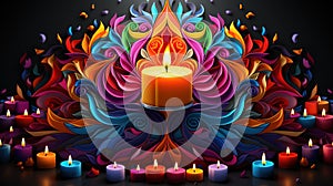 Mandala Rangoli Design for Dewali Background Wallpaper