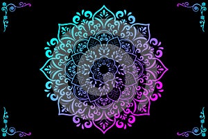mandala, Round gradient mandala background, luxury mandala, Circular pattern mandala, Mehndi, tattoo, decoration. floral patterns