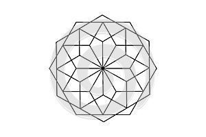 mandala of sacred ancient geometry. Vector symbols and elements. Alchemy, religion, philosophy, astrology and spirituality themes