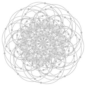 Mandala with sacred geometry symbols and elements