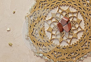 Mandala, sacred, spiritual, with sun crystals handmade wall decoration