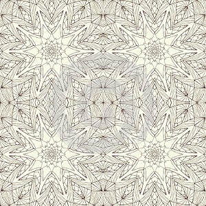 Mandala seamless pattern. Floral ethnic abstract