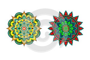 mandala silluette vector art illustrator