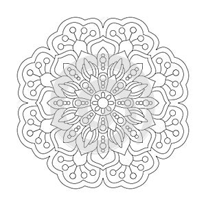 Mandala soothing symmetry adult coloring book page for kdp book interior