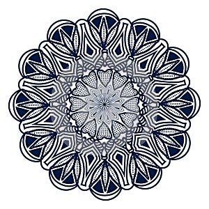 Mandala spiritual floral pattern design of relaxation round graphic