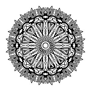 Mandala spiritual oriental wedding floral pattern design element