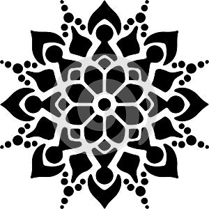 Mandala Stencil Illustration Playful Design