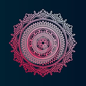 Mandala template art with floral concept eps file