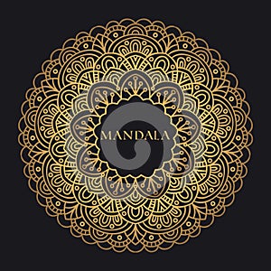 Mandala vector geometric round frame. Oriental ornament luxury design