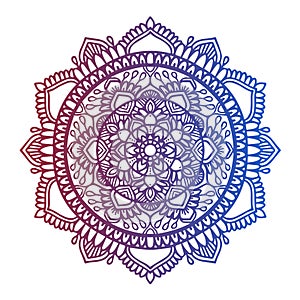 mandala vector line art design illustration with floral rounded eps file