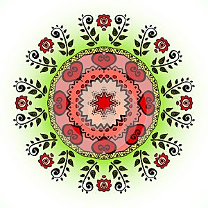 Mandala. Vector ornament, colorful round decorative element for your design