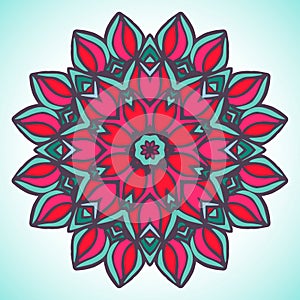 Mandala. Vector ornament, colorful round decorative element for your design