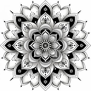 Mandala which brings money and luck. Coloring book. AI generative