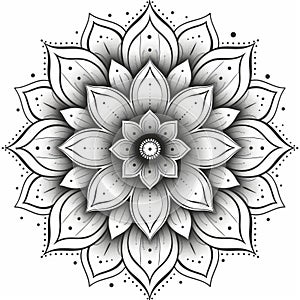 Mandala which brings money and luck. Coloring book. AI generative