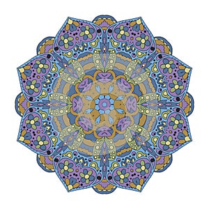 Mandala. Zentangl round ornament