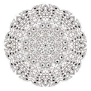 Mandala. Zentangl round ornament