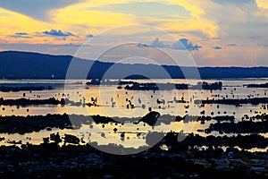 Mandalay Irrawaddy River Sunset, Myanmar