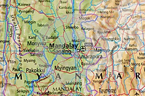 Mandalay on map