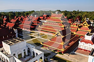 Mandalay Palace at Mandalay in Myanmar (Burmar)