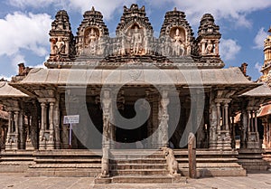 Mandapam in front of Shivan Sanctum at Virupaksha temple, Hampi, Karnataka, India