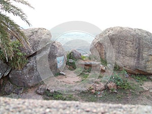 Mandar hill top most view photo