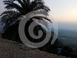 Mandar hill view from top of mandar parvat photo