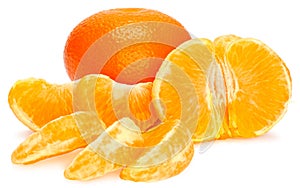 Mandarin isolated on white background photo